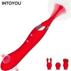 INTOYOU Stimulateur de clitoris Onax Double Pulse Rouge